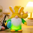 thumbnail image 1 of Easter Light Up for Home Office Summer Decor Easter Decoration Bunny Plush Decoration, Rabbit Easter Egg with Hat for Party Gifts Basket Stuffers Farmhouse Ornament #03 A, 1 of 5