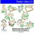 thumbnail image 1 of Easter Lilies(1) Embroidery Designs - All Popular Formats Included - Loaded on USB Stick, 1 of 10