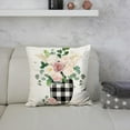 Easter Linen Pillow Cover Spring Flower Car Border Home Sofa Pillow