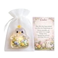 thumbnail image 1 of Easter Little Pocket Hug Token,Mini Easter Rabbit with Pocket Hug Cards and Bags, Inspirational Keepsake for Hope Comfort, 2D Acrylic Positive Small Comfort Gift for Friends, 1 of 7