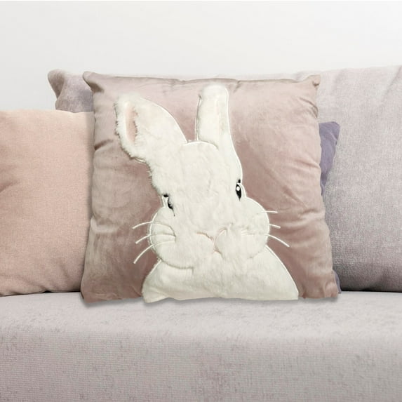 Easter Living Room Decor - Spring Colors Couch Pillow Covers with Bunny Parttern, Festive Accent for Sofa & Holiday Home Decor