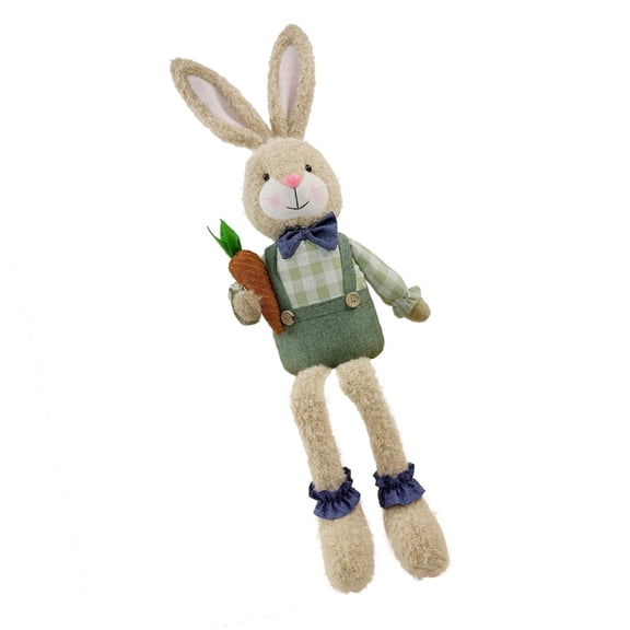 Easter Long Leg Sitting Rabbits Plush Desktop Decoration for Party Family Safe