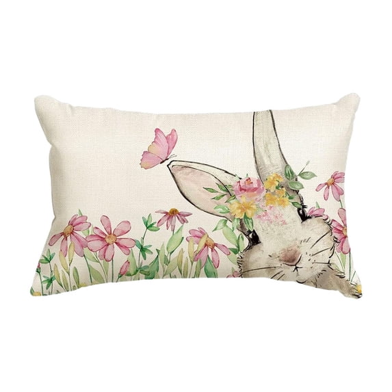 Easter Lumbar Pillow Covers 11.81X16.68 He Is Risen Spring Religious Pillows Case Decorative Linen Pillow Covers for Couch Home, Multicolor #2
