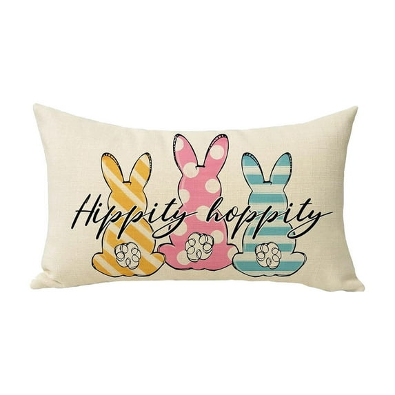 Easter Lumbar Pillow Covers 11.81X16.68 He Is Risen Spring Religious Pillows Case Decorative Linen Pillow Covers for Couch Home, Multicolor #4