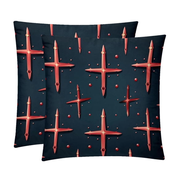 Easter Luxurious Velvet Throw Pillow Covers Inserts in 16x16, 18x18, and 20x20 Inches - Set of 2 - Unique Patterns for Throw Pillow Covers for All Occasions