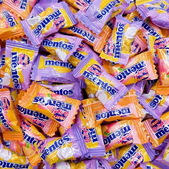 MENTOS Fruity Delight Chewy Candy, Peach Orange, Mango Taro -(1 Pound)