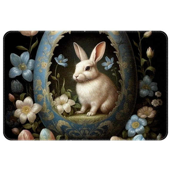 Easter Machine Washable Non-Slip Polyester Indoor Floor Rug and Chair Mats