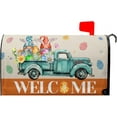 thumbnail image 1 of Easter Mailbox Cover Truck Bunny Eggs Floral Magnetic Mailbox Covers Spring Welcome Flowers Mailbox Happy Easter Large Post Letter Box Covers Garden Yard Home Decor Outside 25.5 x 21Inch, 1 of 6