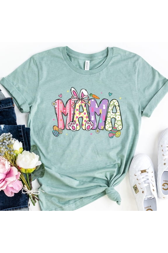 Easter Mama Shirt Bunny Mom TShirt Easter Gift for New Mom