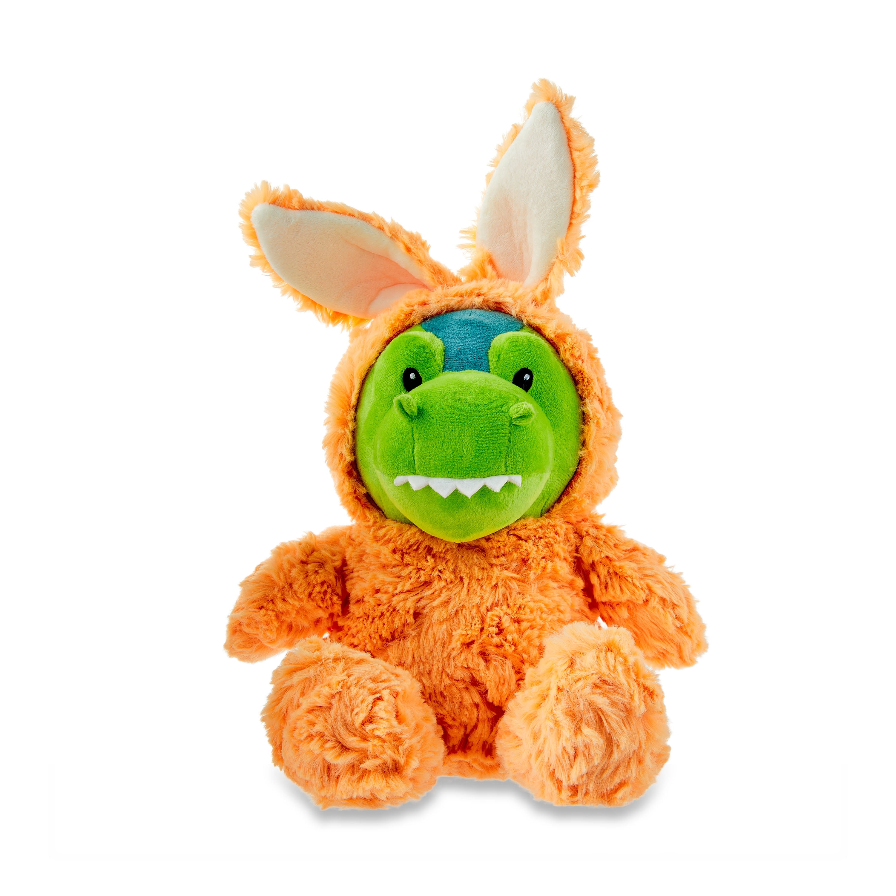 Easter Medium Green Crocodile in an Orange Bunny Costume Plush, 16 in, by Way To Celebrate