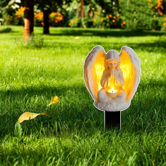 Easter Memorial Garden Stake, Acrylic Waterproof Ground Plug Ornament, Festive Decorative Garden Sign for Courtyard, Lawn & Cemetery, Weather-Resistant Outdoor Easter Decoration, 7.87in, D