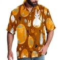 thumbnail image 1 of Easter Men's Hawaiian Button Down Printed Short Sleeve Summer Beach Shirts, 1 of 6