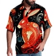 thumbnail image 1 of Easter Men's Short Sleeve Button Down Spread Collar Beach Shirts, 1 of 6
