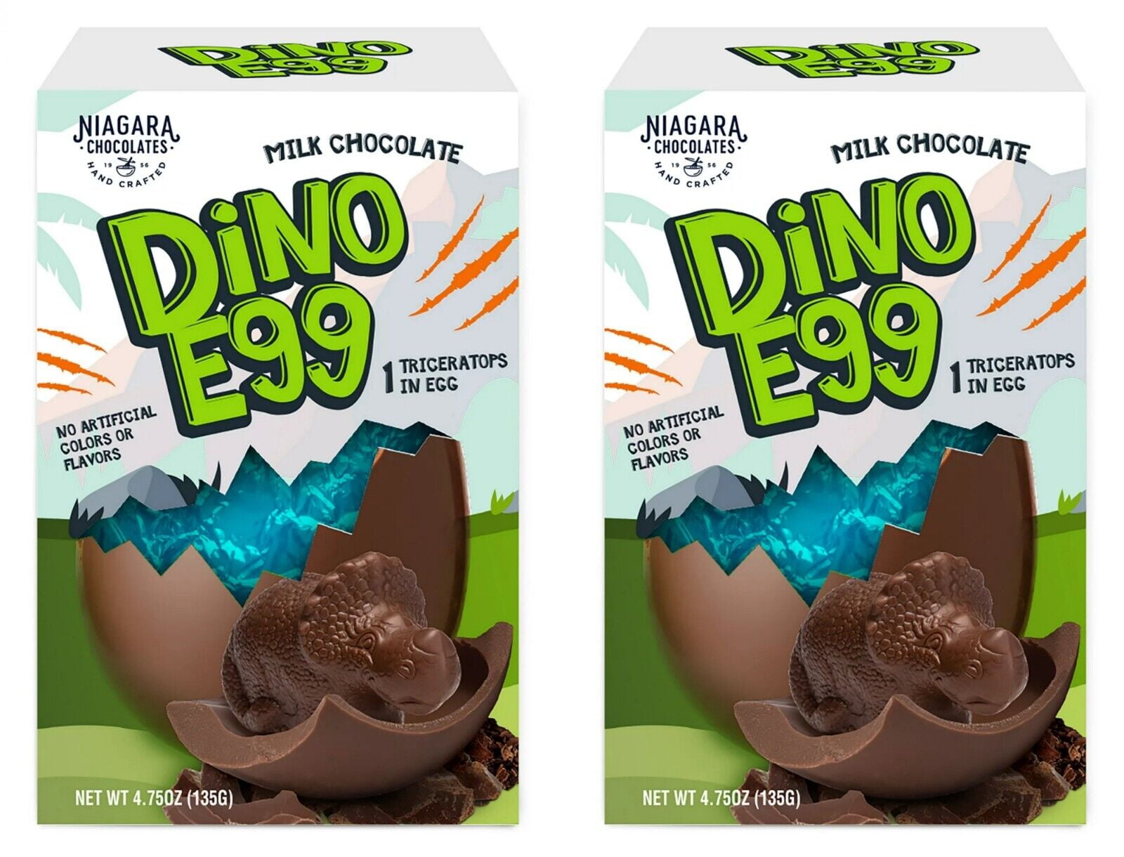 Easter Milk Chocolate Dinosaur Egg Surprise Niagara BIRTHDAY KIDS 2 PK