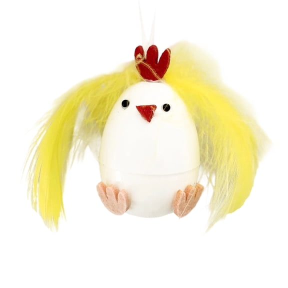 Easter Mini Chick Egg Decoration, 2.24 Inch Handmade Style Plastic Chick Ornament for Easter Basket Stuffers and Party Decor