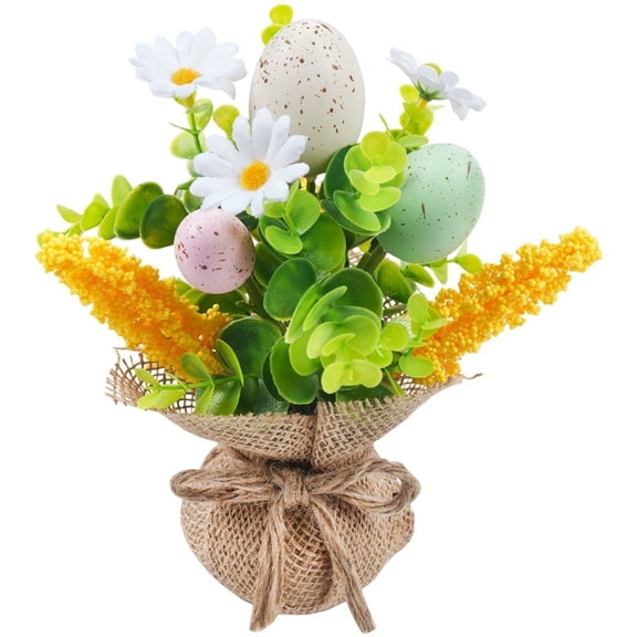Easter Mini Egg Trees - Artificial Table Tree Decorations for Centerpiece Mantel Fireplace Home Indoor Spring Holiday Decor