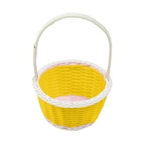 Easter Mini Plastic Woven Basket - Blue, 5.12x2.76in, Perfect for Easter Home, Outdoor, and School Decoration, Great for DIY Egg and Carrot Holders, Mini Picnic Basket for Festive Celebrations