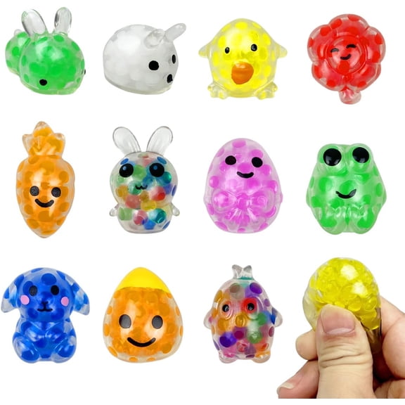 Easter Mini Stress Balls Squishies for Basket Stuffers Egg Fillers Gifts Party Favors