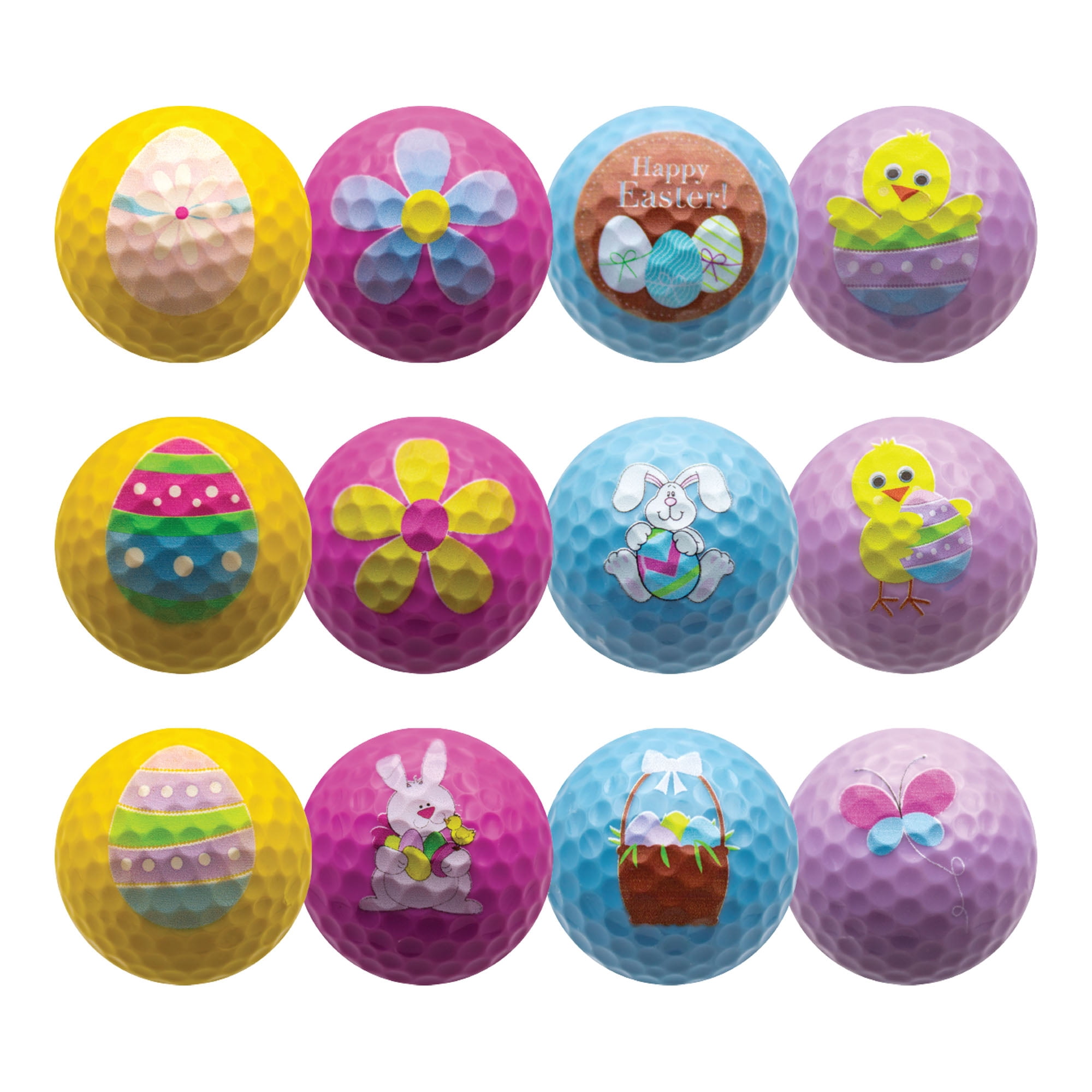Easter Mix Golf Balls, 12 Pack by GBM GOLF