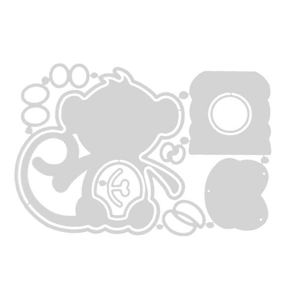 Easter Monkey Box Metal Cutting Dies Stencil Scrapbooking DIY Album Stamp Paper Card Embossing Decoration Craft