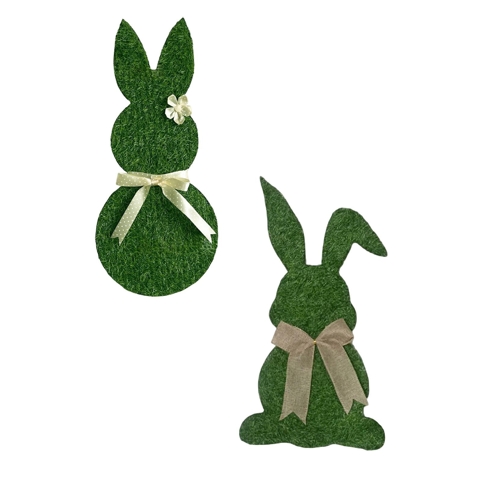Easter Moss Bunny Wreath for Front Door, Welcome Easter Door Hanger ...