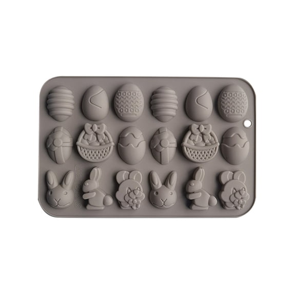 Easter Mould Various Bunny Egg Shaped For DIY Baking Cake Chocolate For Easter Themed Party Stainless Steel Cake Pan Set Cake Kits for Teen Girls Cake Lifter Silicone Easter Candy Lollipop Candy