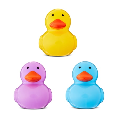 Easter Multicolor Duck-Shaped Plastic Fillable Eggs, 3 in, 3 Count, by Way To Celebrate