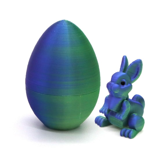 Easter Mystery Bunny Surprise Eggs, Colorful 3D Printed Egg Tabletop Decor for Stress Relief, Spring & Easter Gifting