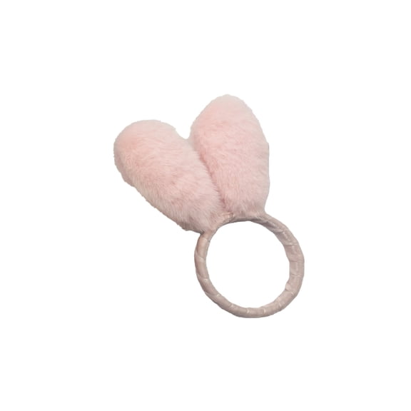 Easter Napkin Rings Set of 2, Plush Bunny Ears Napkin Ring Holders Bow Tie Napkin Rings for Hotel Table Setting Napkin Rings, Pink