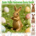 thumbnail image 1 of Easter Natural Rattan Hand-Woven Bunny Basket Decoration, Wicker Rabbit Ornament for Pastoral Spring Easter Decor, Farmhouse Indoor Outdoor Tabletop Porch Centerpiece, HAODEJW, B, 1 of 8