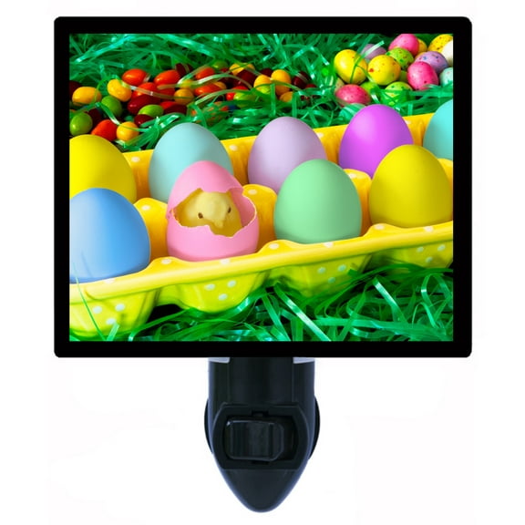 Night Light - Easter Chick. | Easter Theme, Includes Free Switchable Insert, 4W Bulb, E12 Base