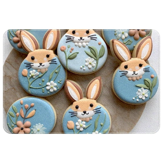 Easter Non-Slip Polyester Chair Mat Kitchen Rug Office Mat Machine Washable