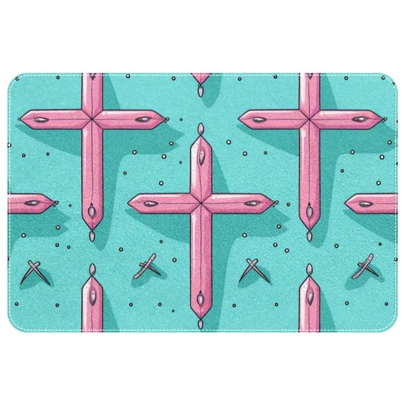 Easter Non-Slip Polyester Floor Rug Mat, Machine Washable Floor Mats