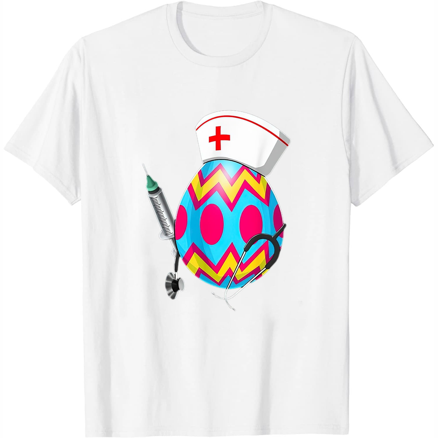 Easter Nurse RN Basket Eggs T Shirt Men Women Kids Gift T-Shirt White ...