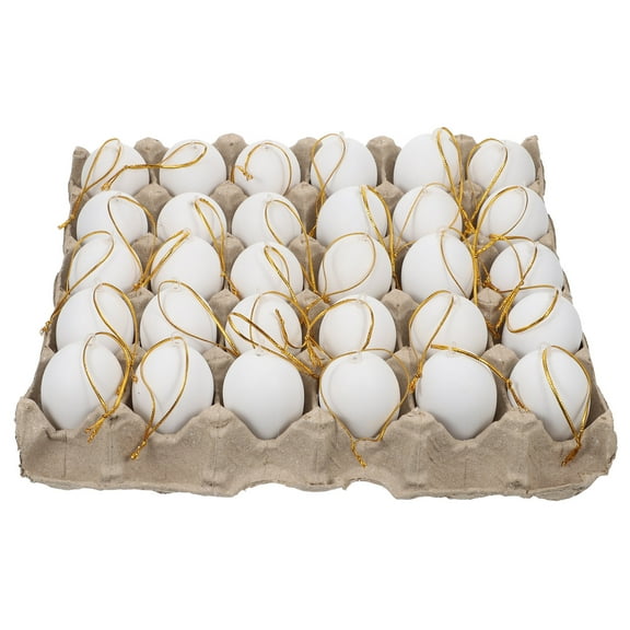Easter Ornament Cardboard Eggs Craft Fake for Dying Child White
