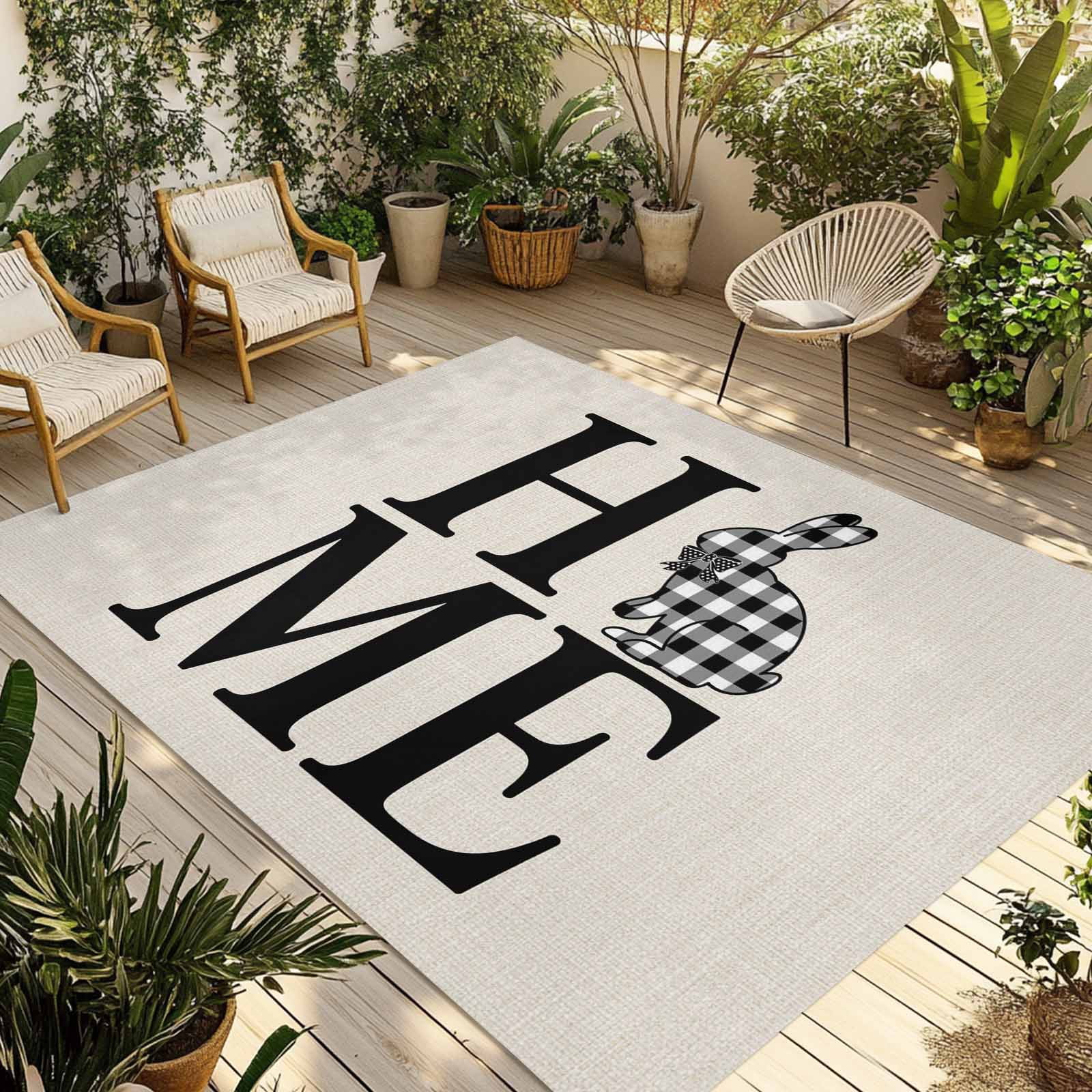 Easter Outdoor Rug 3x5 Ft - Reversible Patio Rug Outdoor Camping Rugs ...