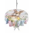 thumbnail image 1 of Easter Outdoor Tablecloth - 54 Inch Round Dining Table Cover, Rustic Spring Bunny Eggs Botanical Grey Wooden Waterproof Outdoor Table Cloth with Umbrella Hole & Zipper for Picnic/Patio/Party, 1 of 7