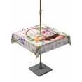 thumbnail image 1 of Easter Outdoor Tablecloth - 54x54 Inch Square Dining Table Cover, Watercolor Eggs Floral Botanical Butterfly Pink Plaid Waterproof Outdoor Table Cloth with Umbrella Hole & Zipper for Picnic/Patio, 1 of 7