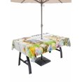 thumbnail image 1 of Easter Outdoor Tablecloth - 60x102 Inch Rectangle Dining Table Cover, Spring Sheep Bunny Duck Plants Wooden Grain Waterproof Outdoor Table Cloth with Umbrella Hole & Zipper for Picnic/Patio/Party, 1 of 7