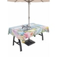 thumbnail image 1 of Easter Outdoor Tablecloth - 60x120 Inch Rectangle Dining Table Cover, Country Spring Bunny Eggs Botanicals Wooden Plank Waterproof Outdoor Table Cloth with Umbrella Hole & Zipper for Picnic/Patio, 1 of 7