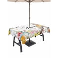 thumbnail image 1 of Easter Outdoor Tablecloth - 60x120 Inch Rectangle Dining Table Cover, Easter Bunny Spring Watercolor He Is Risen Flowers Waterproof Outdoor Table Cloth with Umbrella Hole & Zipper for Picnic/Patio, 1 of 7