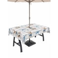 thumbnail image 1 of Easter Outdoor Tablecloth - 60x120 Inch Rectangle Dining Table Cover, Spring Cute Bow Rabbit Grey White Buffalo Plaid Waterproof Outdoor Table Cloth with Umbrella Hole & Zipper for Picnic/Patio/Party, 1 of 7