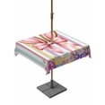 thumbnail image 1 of Easter Outdoor Tablecloth - 60x60 Inch Square Dining Table Cover, Spring Pink Rabbit Ear Colorful Eggs Stripes Waterproof Outdoor Table Cloth with Umbrella Hole & Zipper for Picnic/Patio/Party, 1 of 7