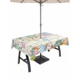 thumbnail image 1 of Easter Outdoor Tablecloth - 60x84 Inch Rectangle Dining Table Cover, Spring Rabbit Eggs Eucalyptus Leaves Floral Wood Waterproof Outdoor Table Cloth with Umbrella Hole & Zipper for Picnic/Patio/Party, 1 of 7