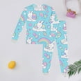 thumbnail image 1 of Easter Outfit for Girl Set Easter Bunny Print Long Sleeve Top And Pant Pj Set Kids Soft Sleepwear 2 Piece Holiday Loungewear Sets Light Gray 2-3Y, 1 of 3