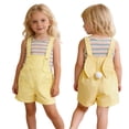 thumbnail image 1 of Easter Outfits Girls Sleeveless Striped Tank Top and Overalls 2 Peice Summer Outfit Set Dress up Party Outfit Kids Outfits 7-8 Years, 1 of 9