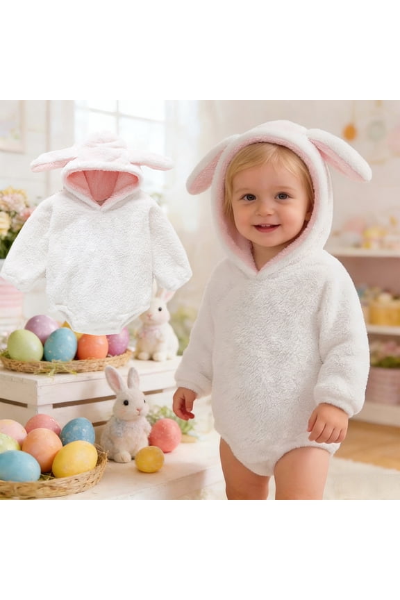 Easter Outfits Boys Girls Onesies Cute Bunny Suit Long Sleeves First Easter Girls Pjs Size 9-12 Months