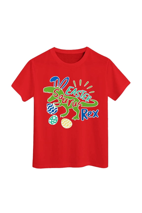 Easter Outfits for Boys Vintage Comfortable Blue Rabbit Face Print Summer Easter Tshirt 2026 Kids Happy Easter Crew Neck Short Sleeve Tee Tops