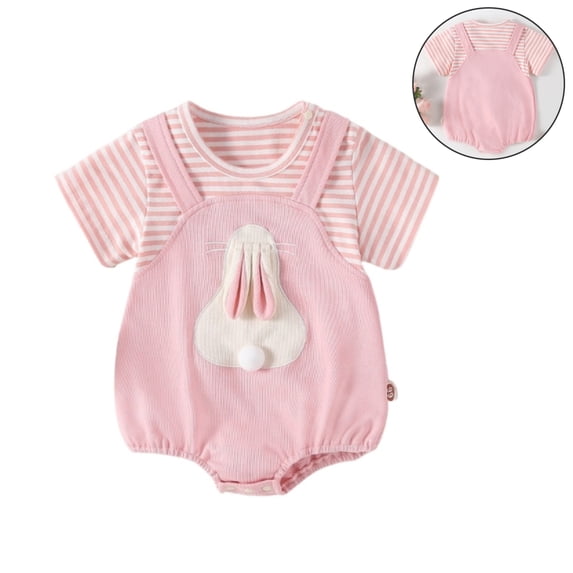 Easter Outfits for Toddler Girls Short Sleeve Bunny Bodysuit Romper Summer Clothes Baby Girl 12-18 Months Clothes