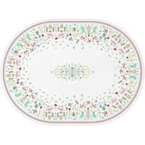 Easter Oval Tablecloth Easter Table Cloth Bunny Floral Easter Eggs Oval Tablecloths Stain-Resistant Wrinkle Free Polyester Fabric Table Cover for Easter Decoration 60x84 Inch